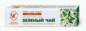 Крем для лица «Зеленый чай» защитный для всех типов кожи 40мл (серия Невская косметика)  ― е-Рубцовск.рф