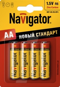 Батарейки NAVIGATOR R6 новый стандарт 1шт ― е-Рубцовск.рф