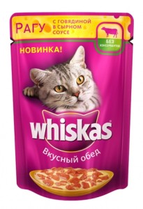Whiskas говядина в сырном соусе 100гр ― е-Рубцовск.рф