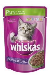 Whiskas для котят рагу с мясом ягненка 85гр ― е-Рубцовск.рф