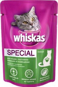 Whiskas для кошек постоянно живущих в помещении 100гр ― е-Рубцовск.рф