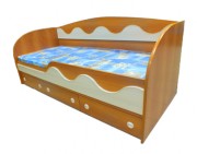 Кровать одинарная с ящиками "Волна"