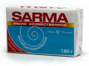 Мыло хоз.  Н.К.Сарма 140г с антибактер.эффектом ― е-Рубцовск.рф