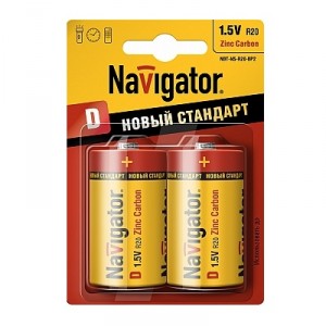 Батарейки NAVIGATOR R20 новый стандарт 1шт ― е-Рубцовск.рф