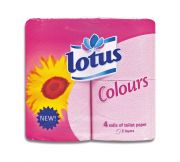 Т/бумага Lotus Colors/Aroma 2-х слойная 4 рулона