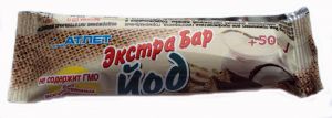 Шоколадка «Экстра Бар Йод» (25 г),  завтрак обогащенный йодом 50 мкг ― е-Рубцовск.рф