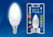 Лампа UNIEL LED C37-3W/CW/4200/E14 200lm СВЕЧА