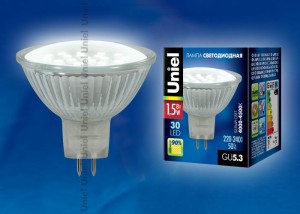 Лампа UNIEL LED JCDR SMD-1.5W/NW/4200/GU5.3 115lm  ― е-Рубцовск.рф