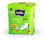 Прокладки Bella Perfecta драй зеленая с крылышками 10шт 