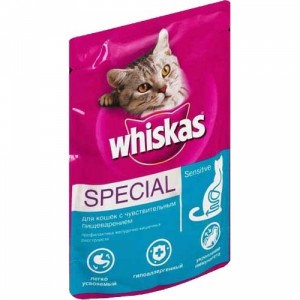 Whiskas для кошек с чувствительным пищеварением 100гр ― е-Рубцовск.рф